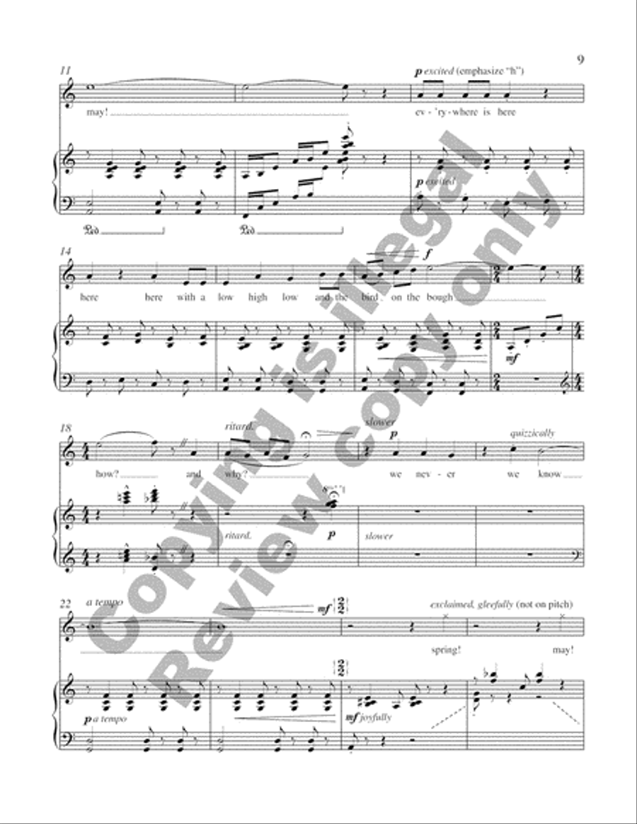 Three Songs High Voice scores gallery preview page 12