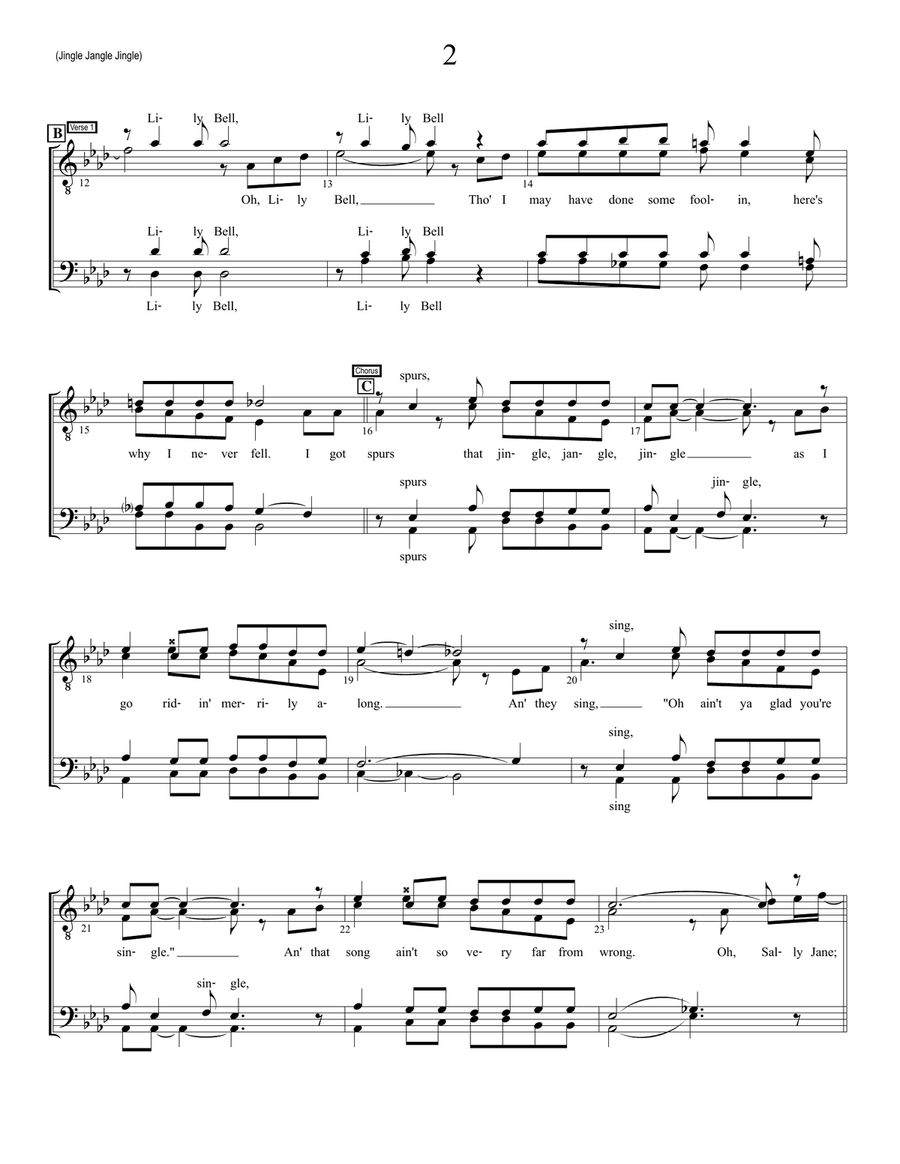Jingle, Jangle, Jingle TTBB scores gallery preview page 2