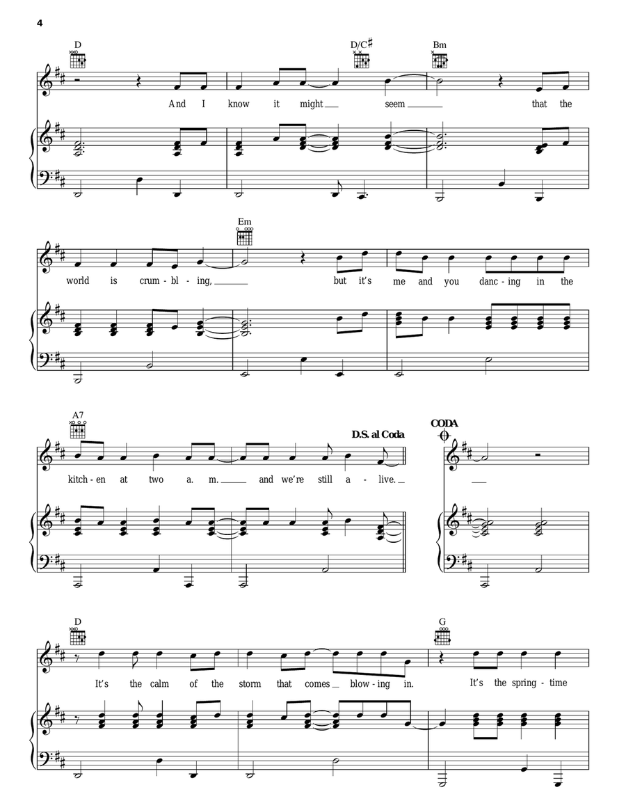 New Day Piano, Vocal, Guitar scores gallery preview page 4
