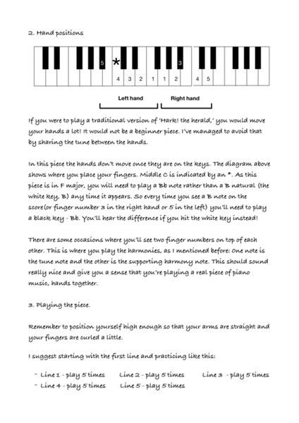 Hark the Herald Angels Sing (beginner piano) image number null