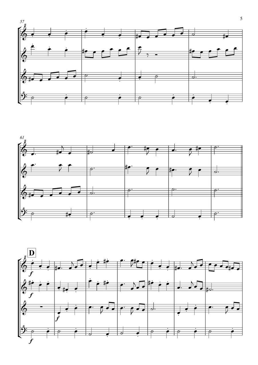 Recorder Quartet - The Dances of the Year Small Ensemble scores gallery preview page 5