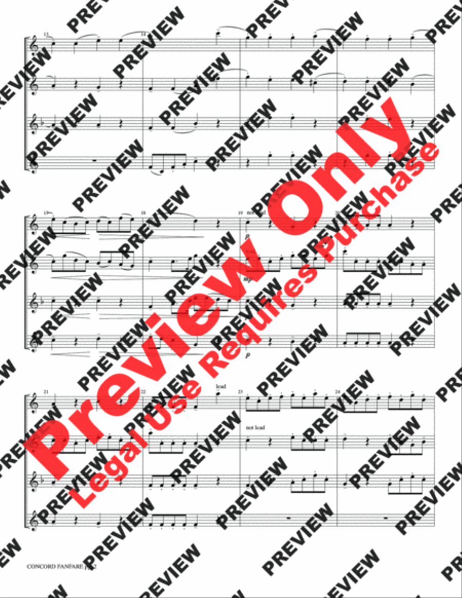 Concord Fanfare Small Ensemble scores gallery preview page 4