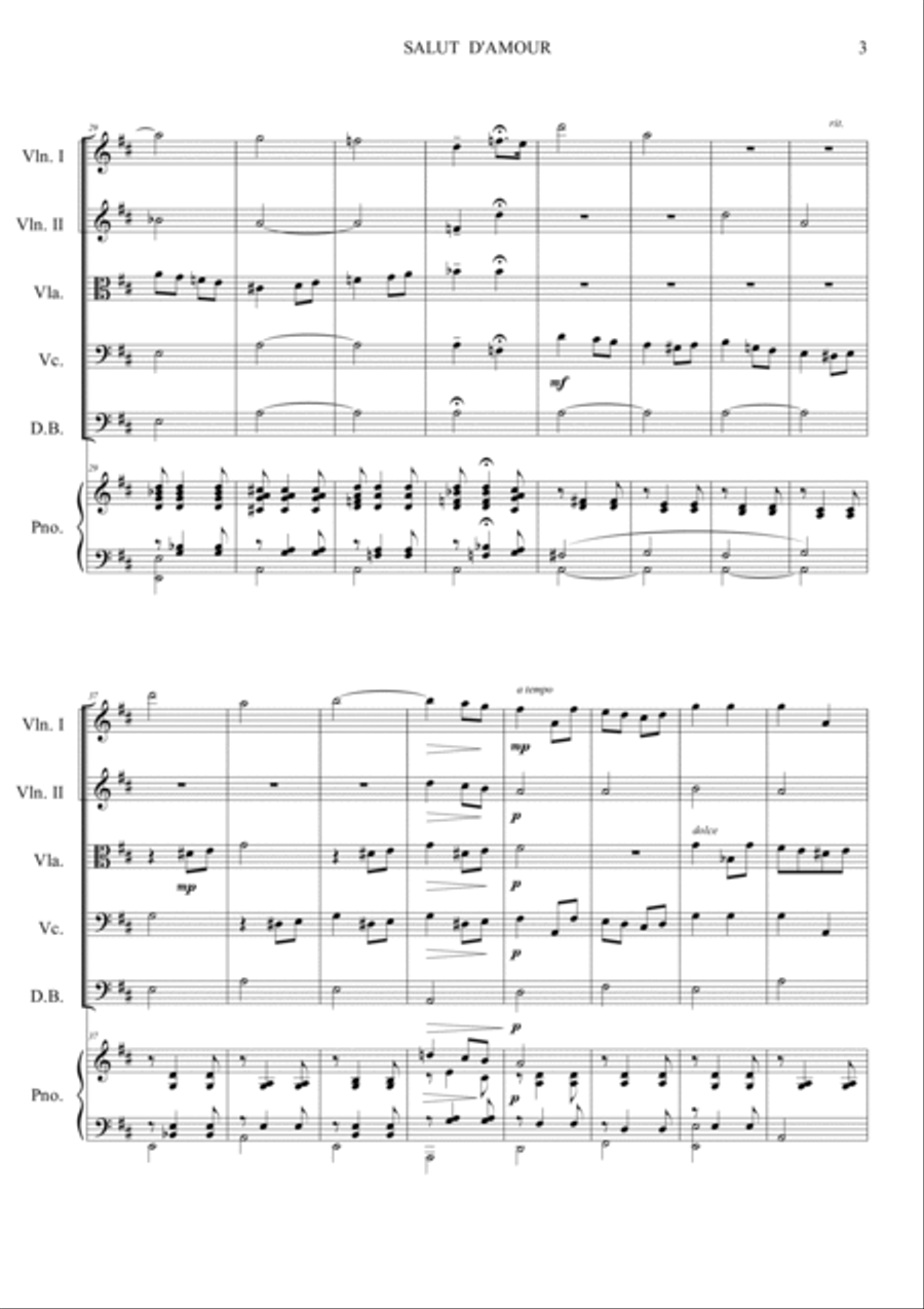 Salut d'amour Salut d'amour Chamber Music scores gallery preview page 3