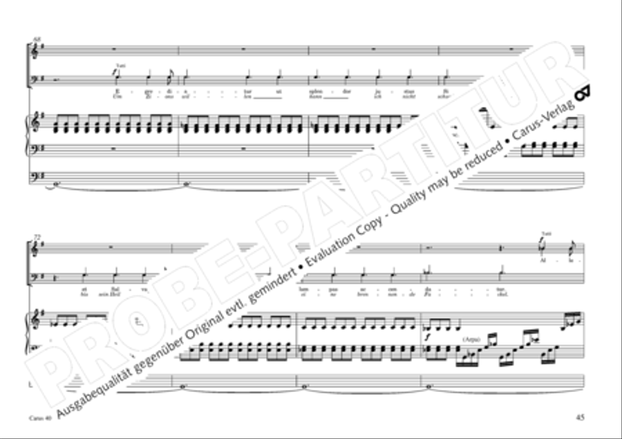 Oratorio de Noel (Weihnachtsoratorium) 4-Part scores gallery preview page 46