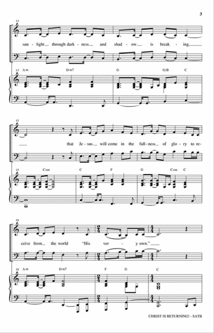 Christ Is Returning Choir scores gallery preview page 3