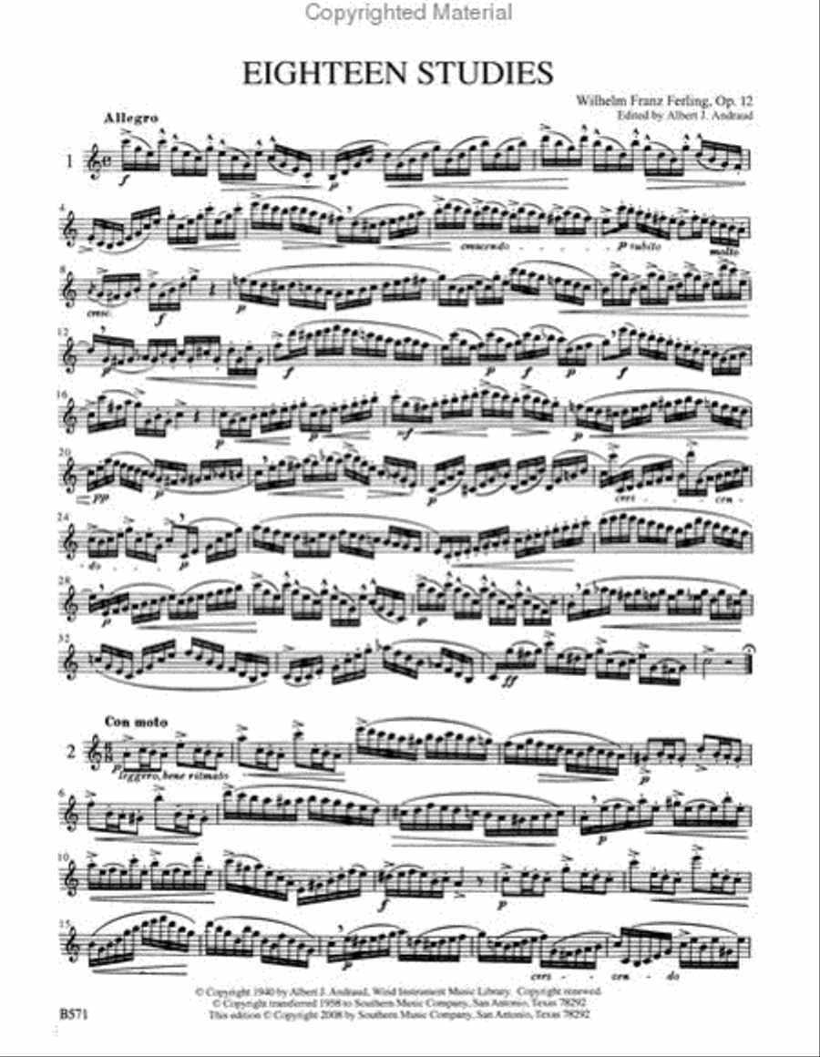 18 Studies, Op. 12 Oboe scores gallery preview page 2