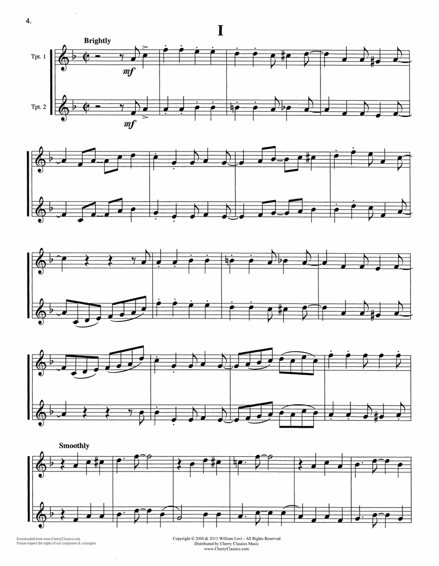 20 Trumpet Duets 20 Trumpet Duets Trumpet Duet scores gallery preview page 4