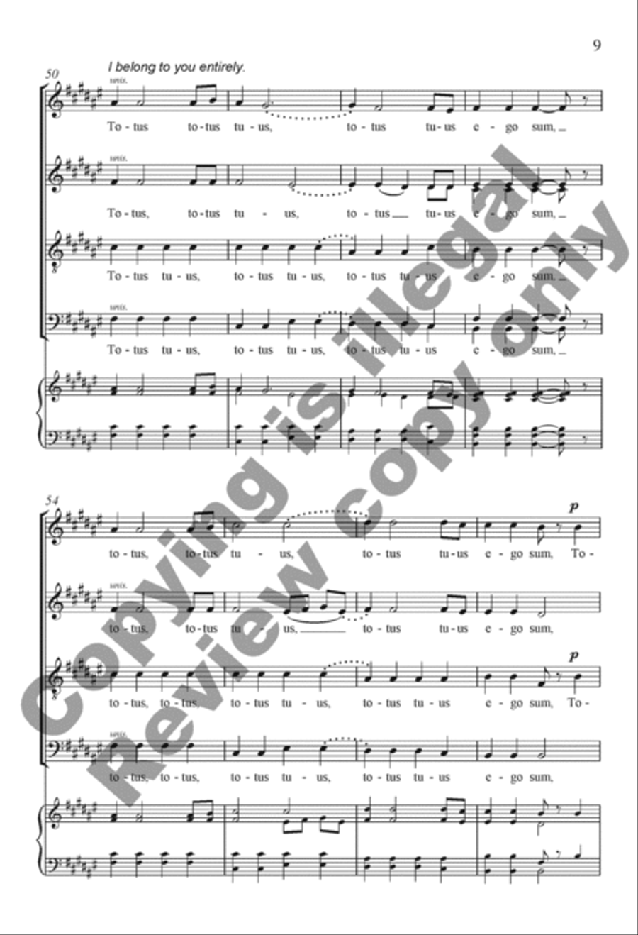 Totus tuus Totus tuus 4-Part scores gallery preview page 9