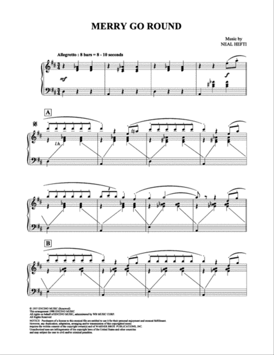 Merry Go Round Piano Solo scores gallery preview page 1