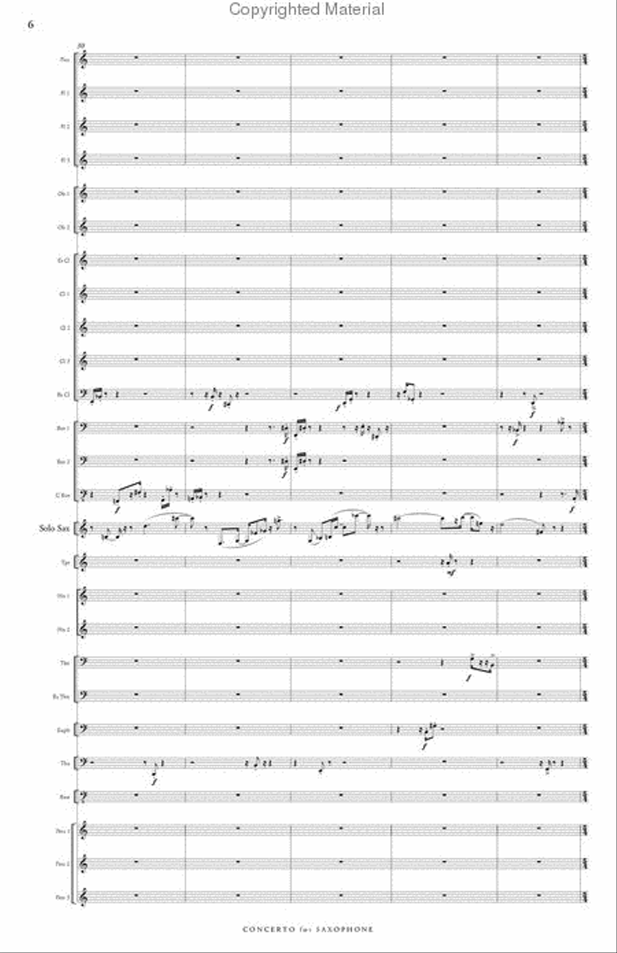 Concerto for Saxophone & Wind Symphony Concert Band scores gallery preview page 7