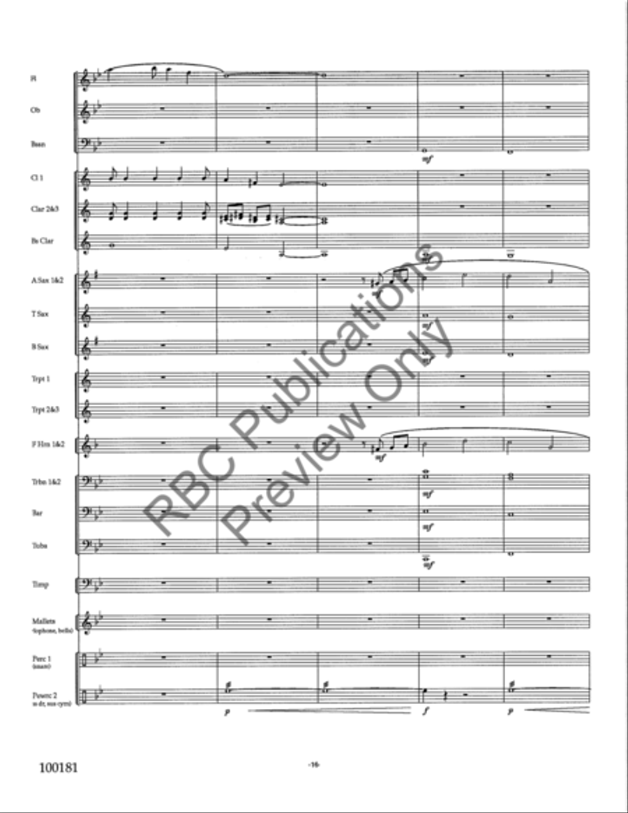 Symphonic Essay (Score) Concert Band scores gallery preview page 18