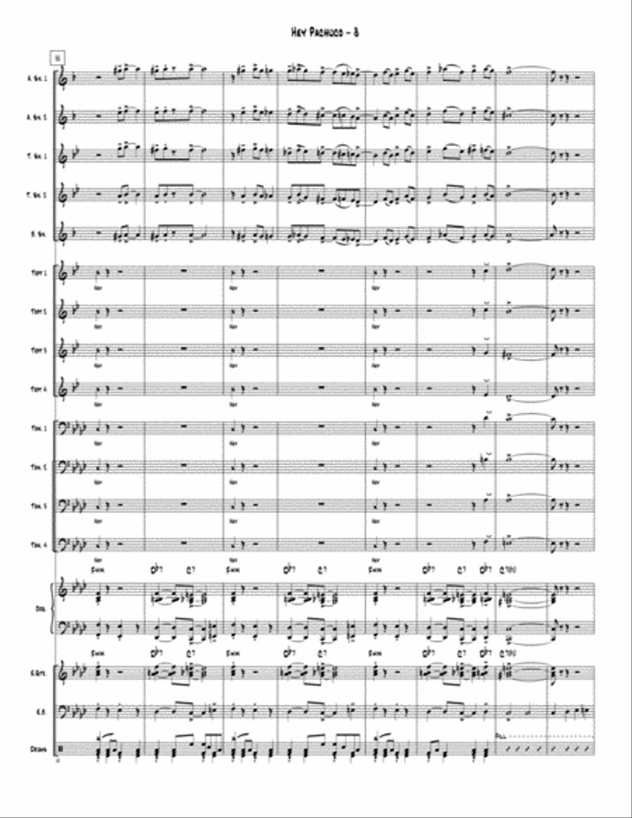 Hey Pachuco Jazz Ensemble scores gallery preview page 9