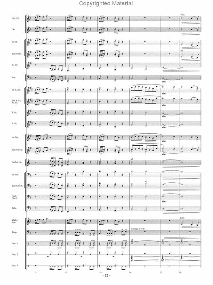 Quest of the Undaunted Knight Concert Band scores gallery preview page 11