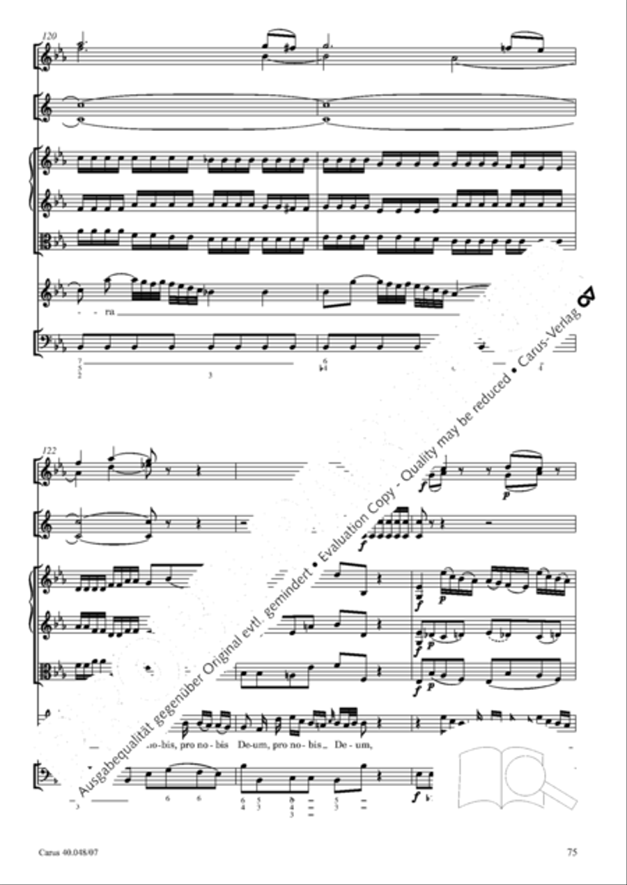 Regina coeli in B-Flat Major, K. 127 4-Part scores gallery preview page 76