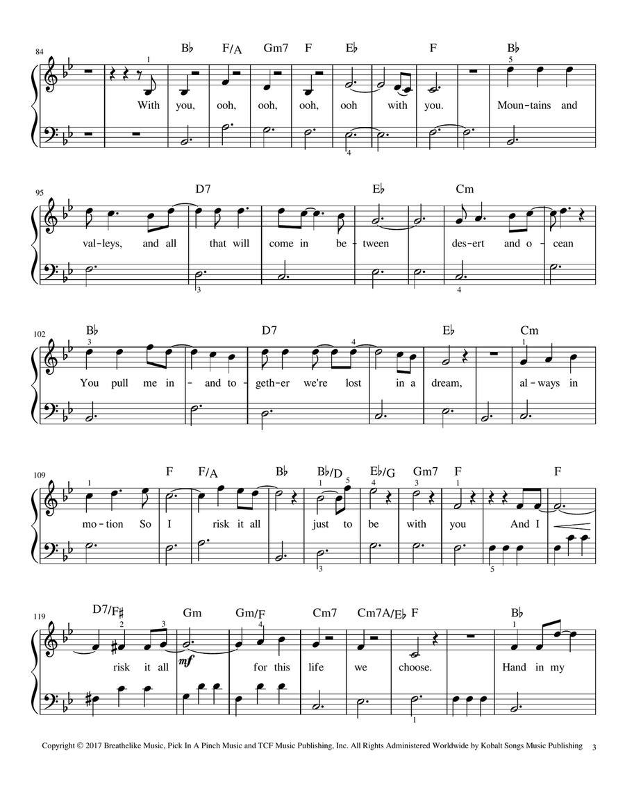 Tightrope Easy Piano scores gallery preview page 3