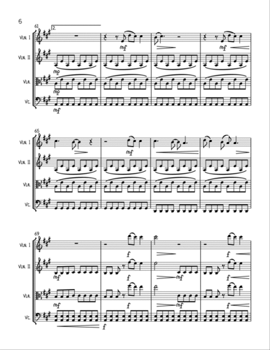 Chasing Cars String Trio scores gallery preview page 6