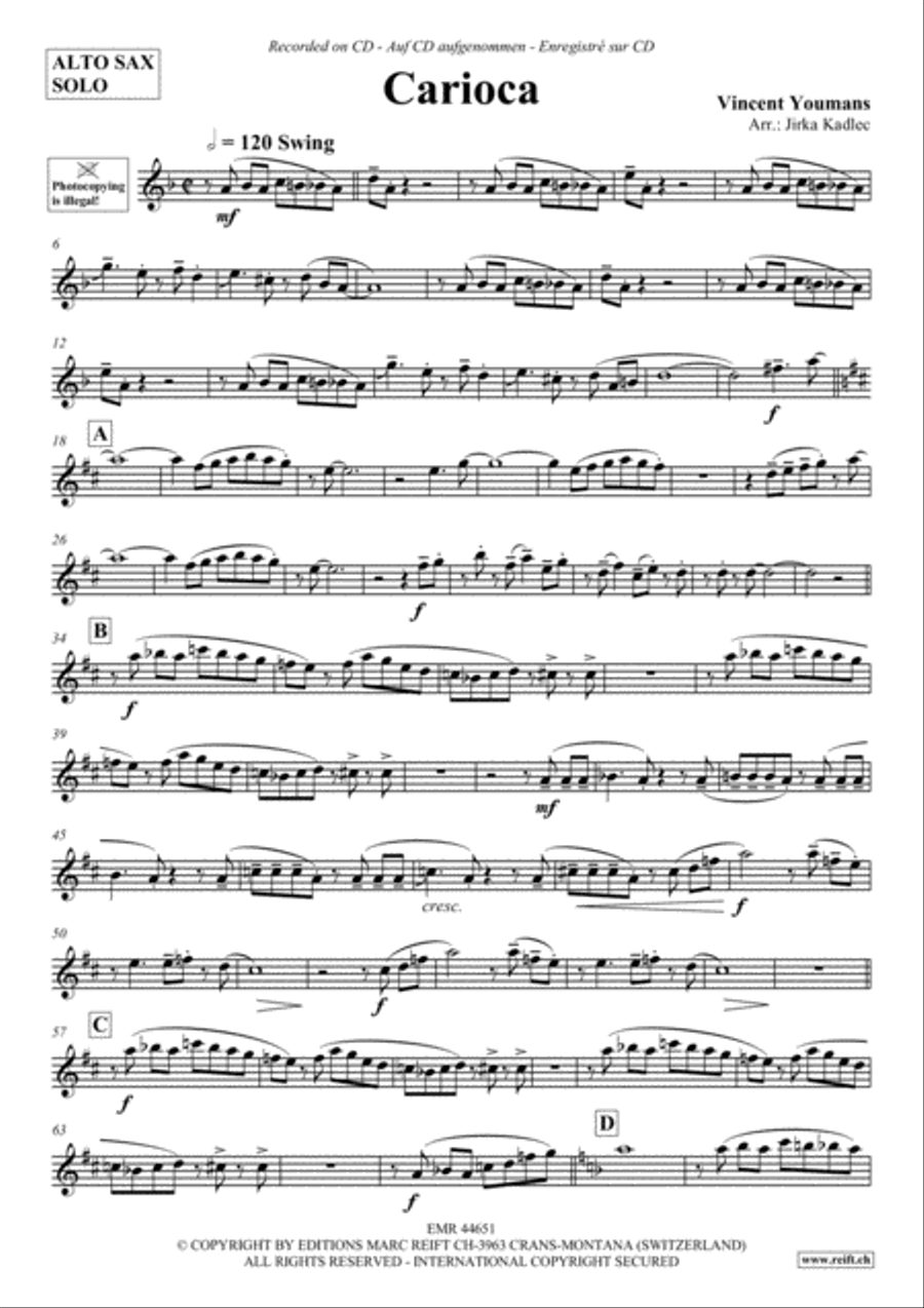 Carioca Carioca Alto Saxophone scores gallery preview page 2