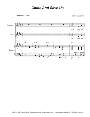 Book cover for Come And Save Us (SATB)