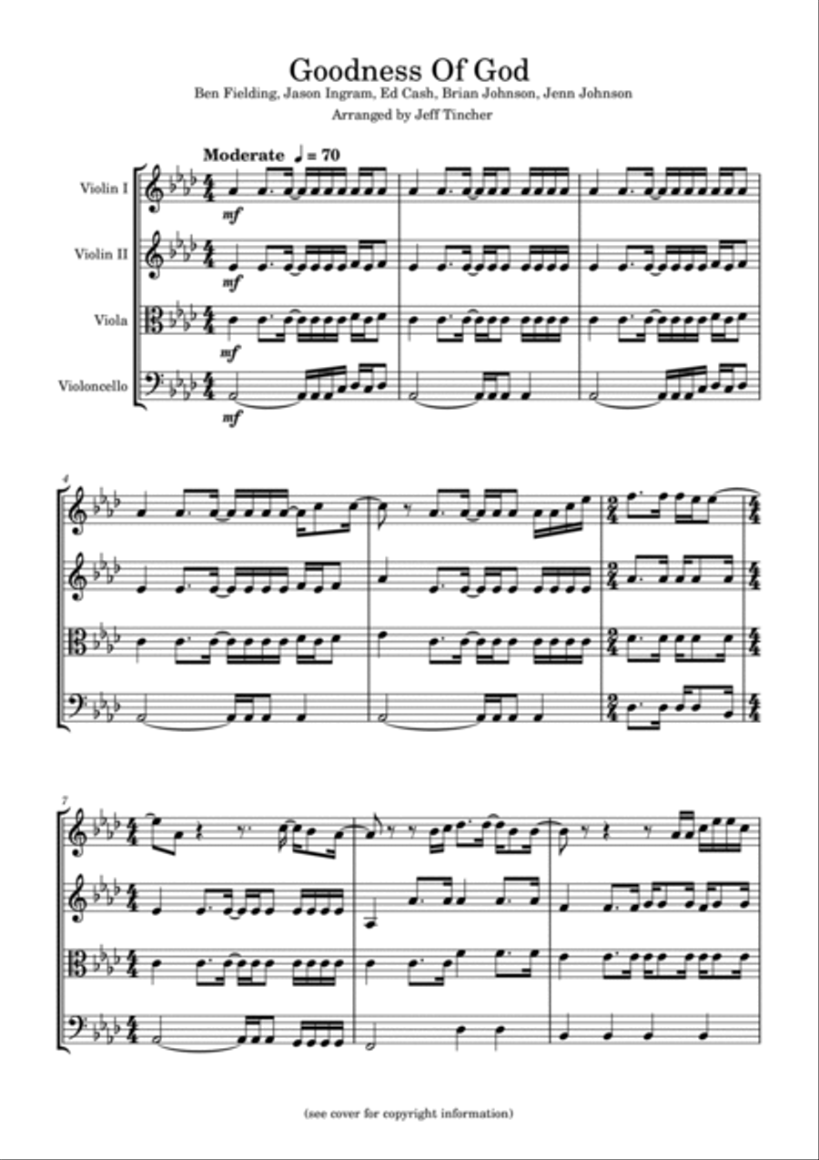 Goodness Of God String Quartet scores gallery preview page 2