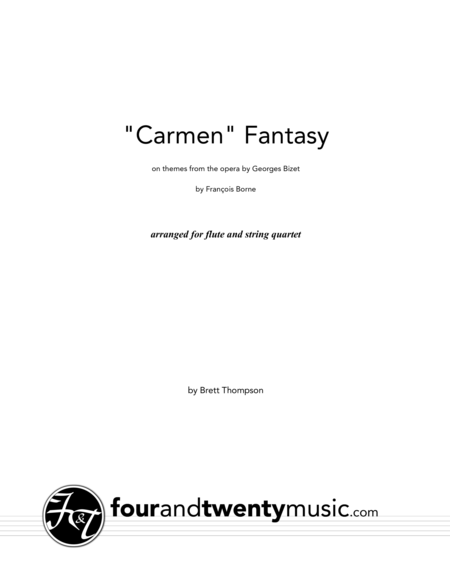 "Carmen" Fantasy, arranged for flute and string quartet image number null