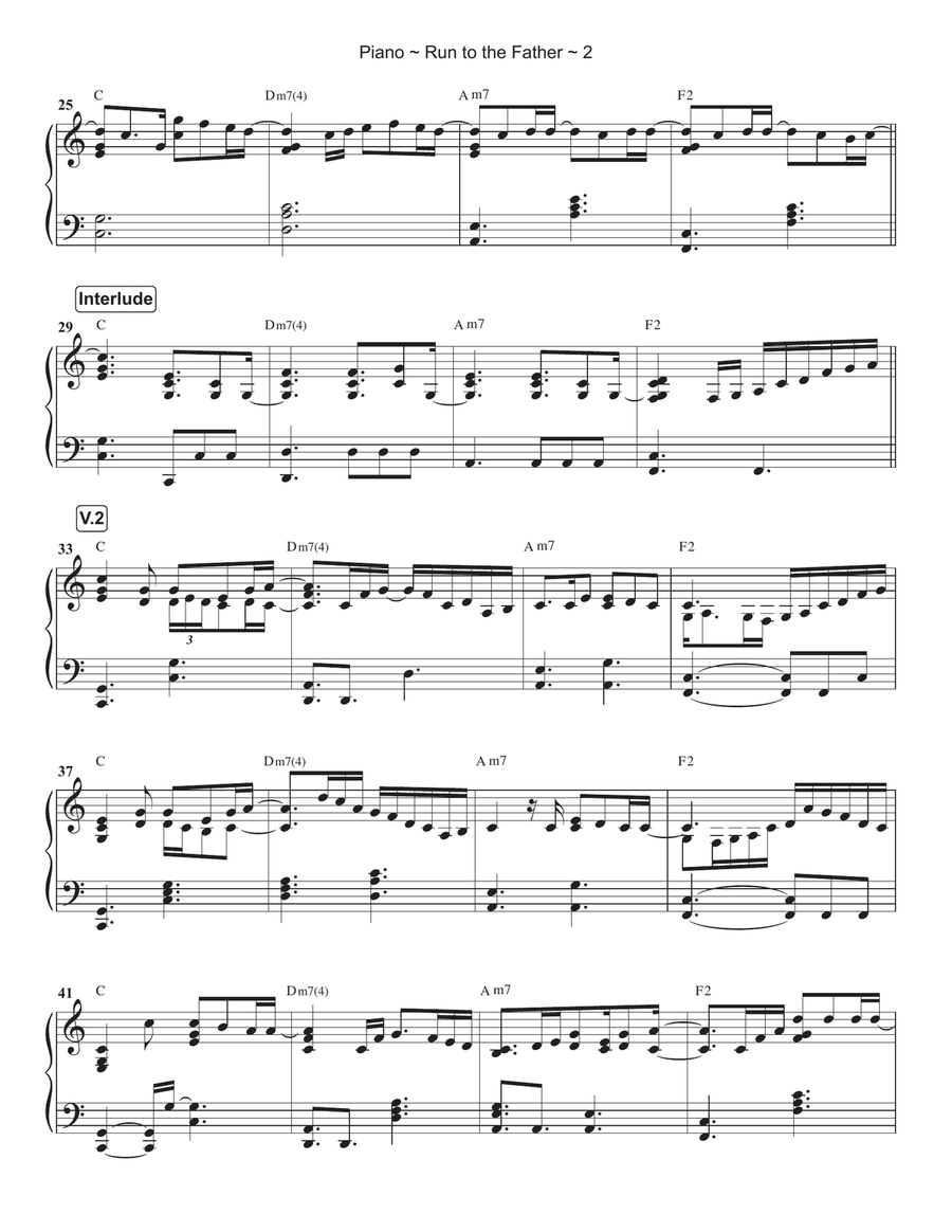 Run To The Father Piano Solo scores gallery preview page 3