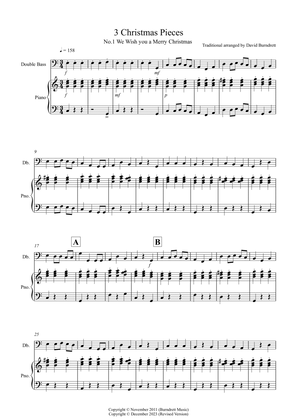 3 Easy Christmas Pieces for Double Bass and Piano