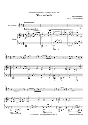 Shenandoah - Alto Saxophone and Piano