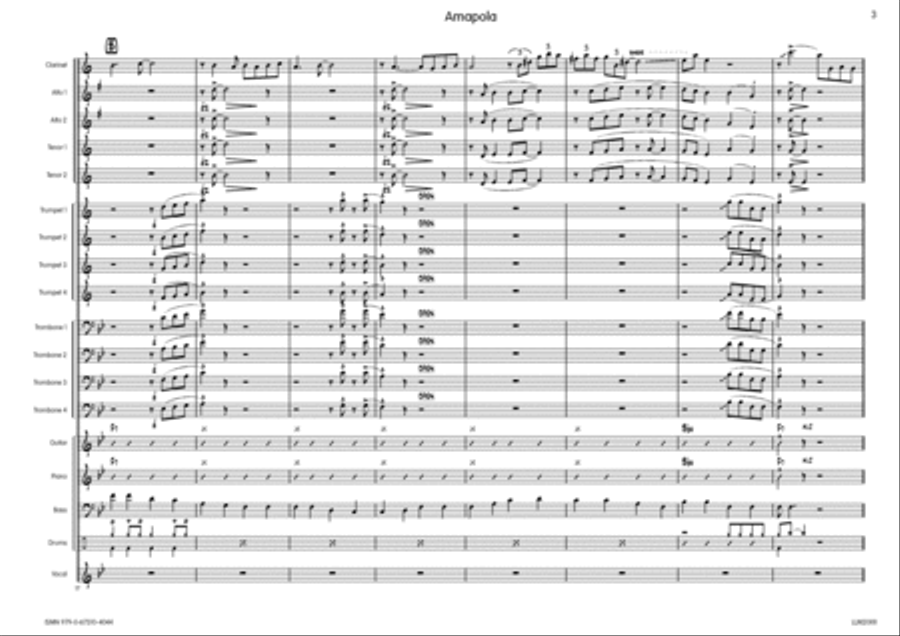 Amapola Amapola Big Band scores gallery preview page 4