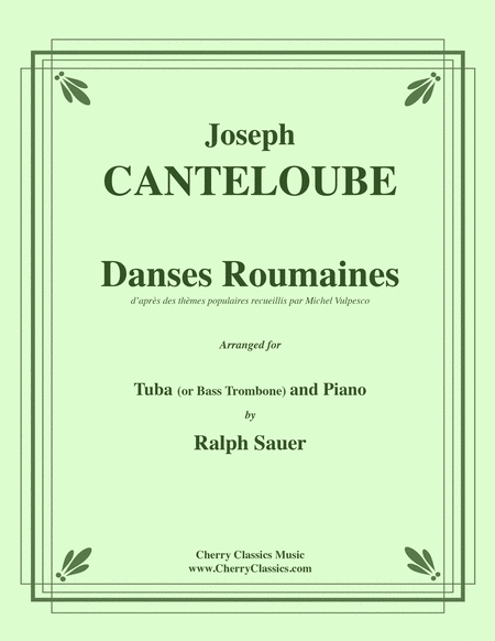 Danses Roumaines for Tuba or Bass Trombone & Piano