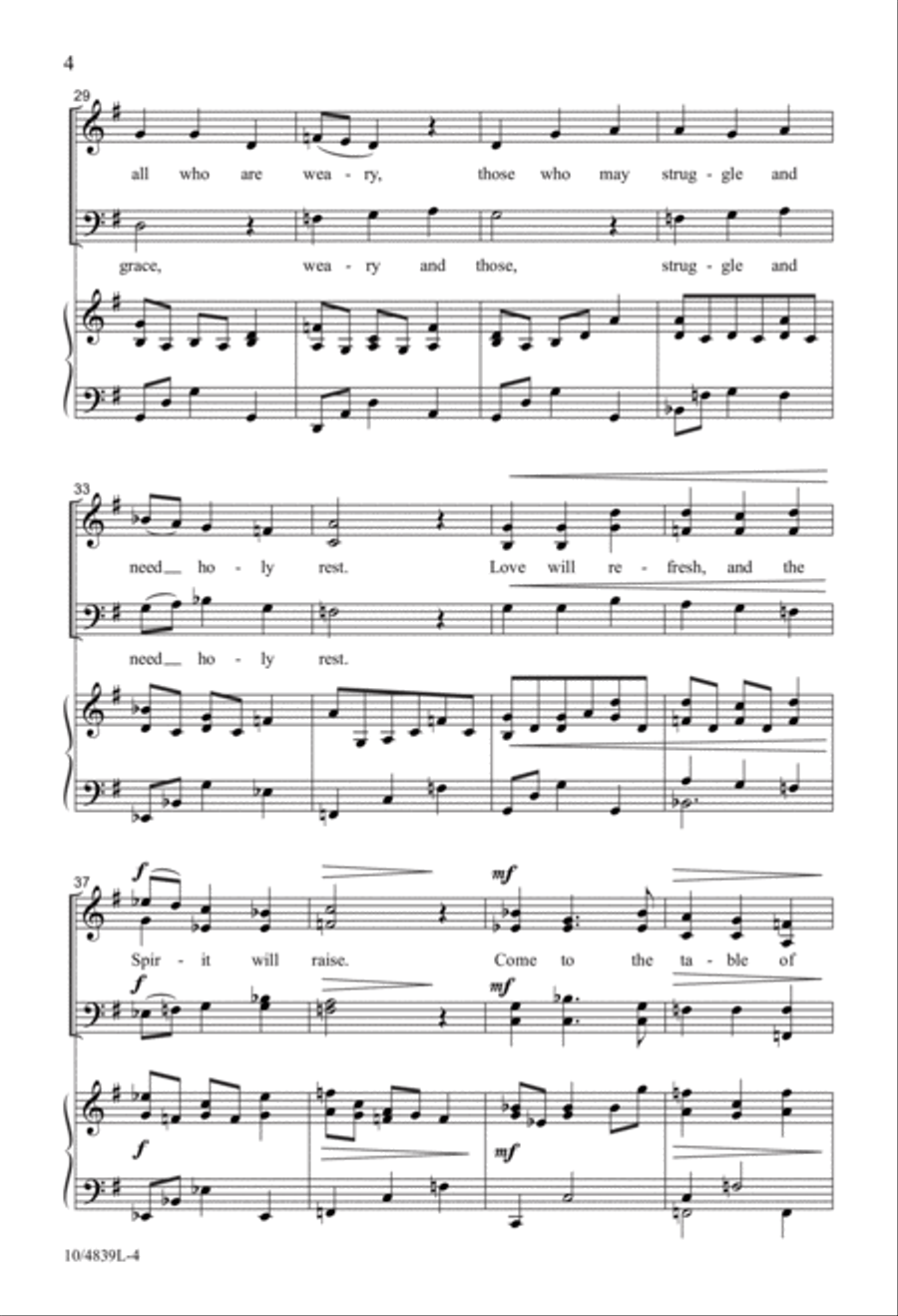 Table of Grace 4-Part scores gallery preview page 4