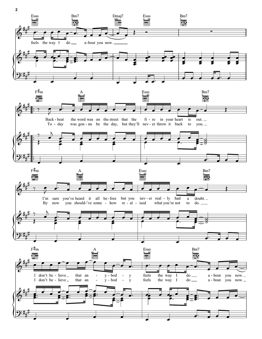 Wonderwall Acoustic Guitar scores gallery preview page 2