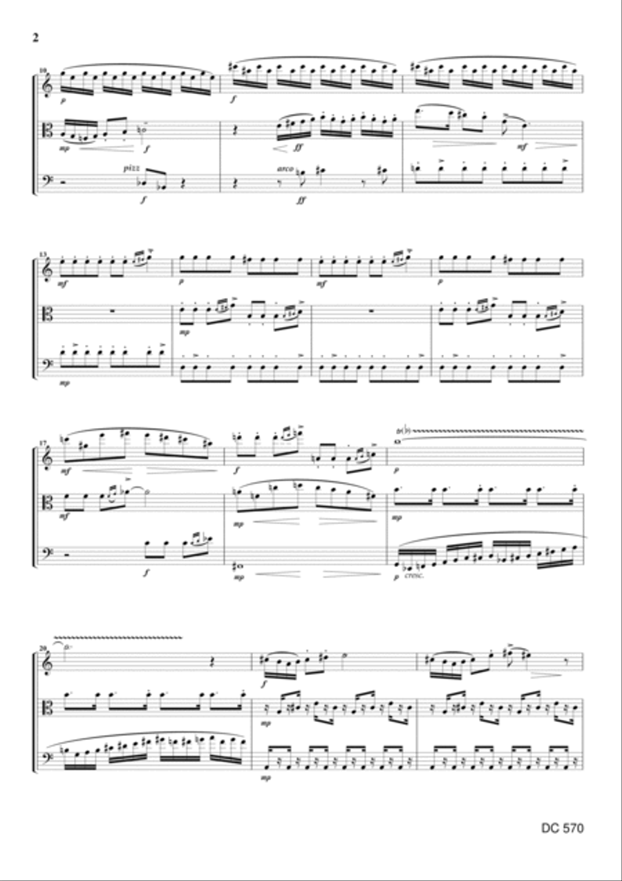Bohemian Rondo for string trio String Trio scores gallery preview page 2