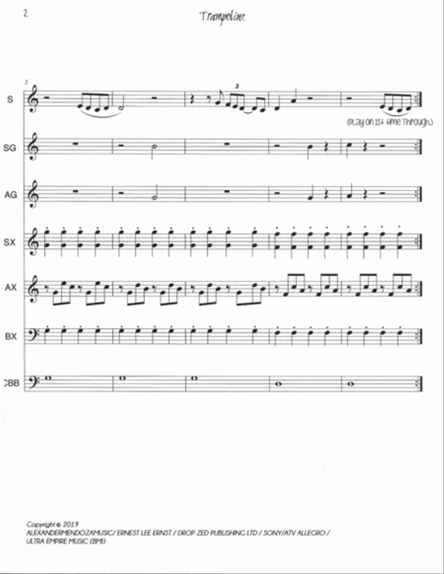 Trampoline Orff Instrument scores gallery preview page 3