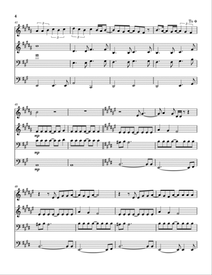 Come Monday Brass Quartet scores gallery preview page 5