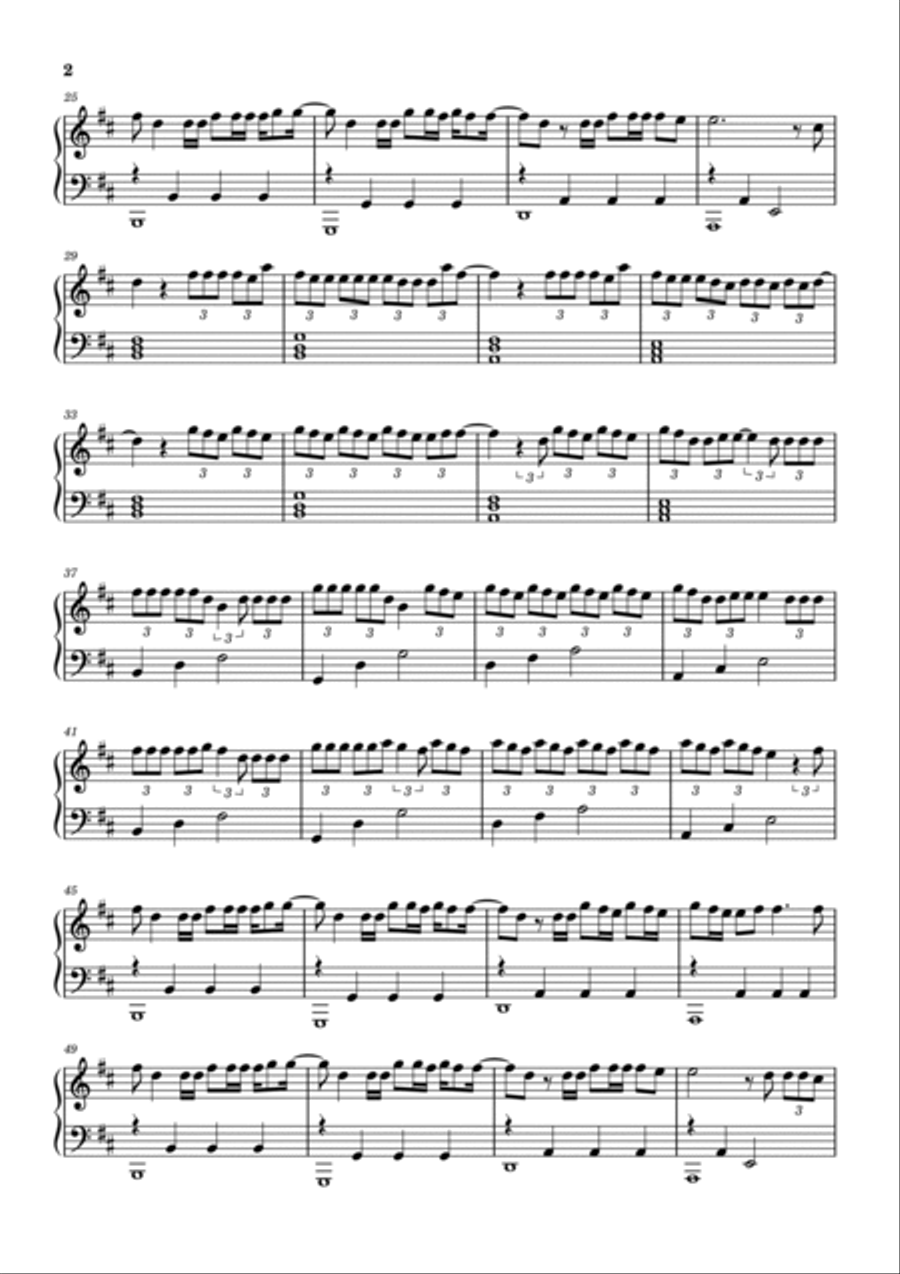 Lo Siento Easy Piano scores gallery preview page 2