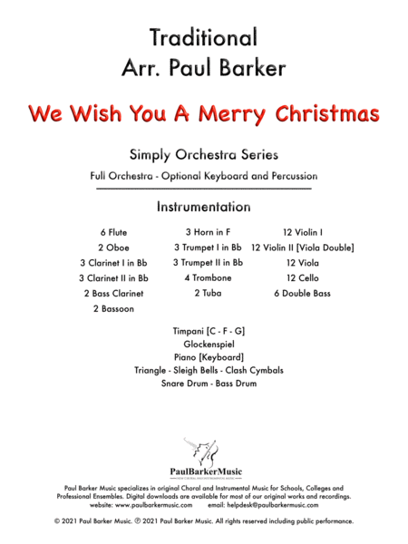 We Wish You A Merry Christmas (Full Orchestra) image number null