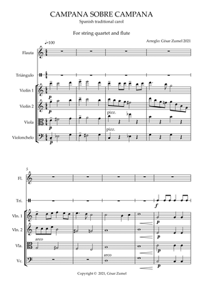 Campana sobre campana (String quartet and flute)