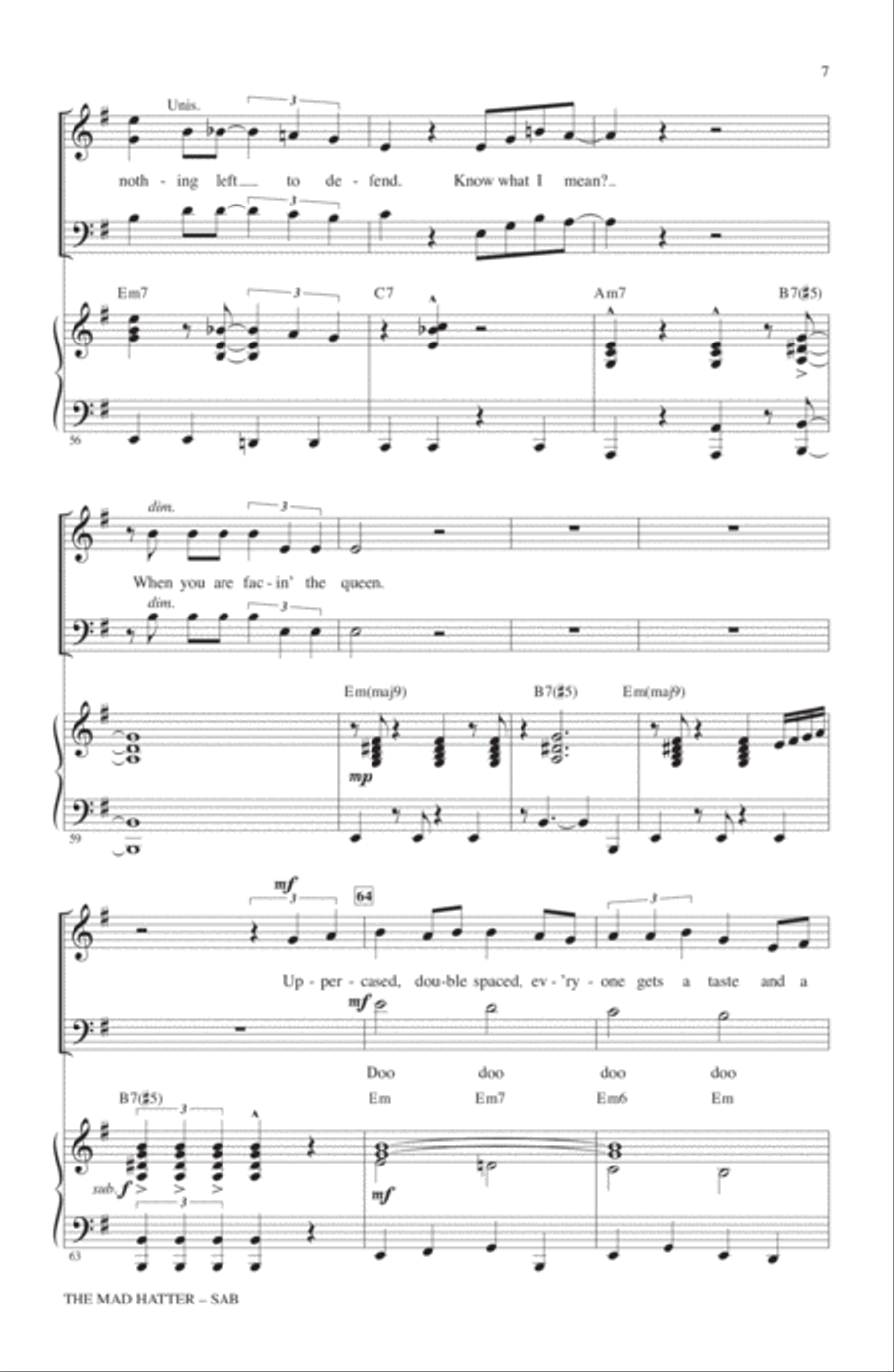 The Mad Hatter 3-Part scores gallery preview page 6