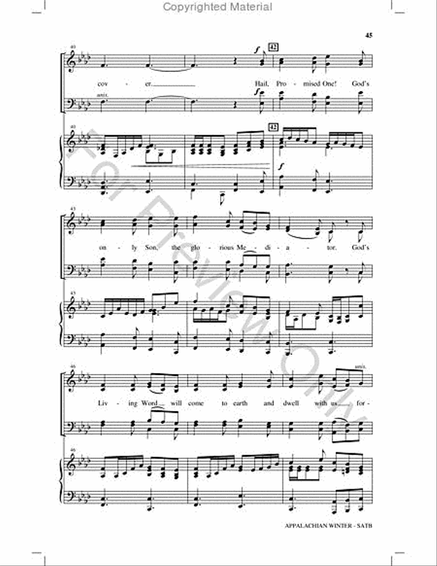 Appalachian Winter Choir scores gallery preview page 44