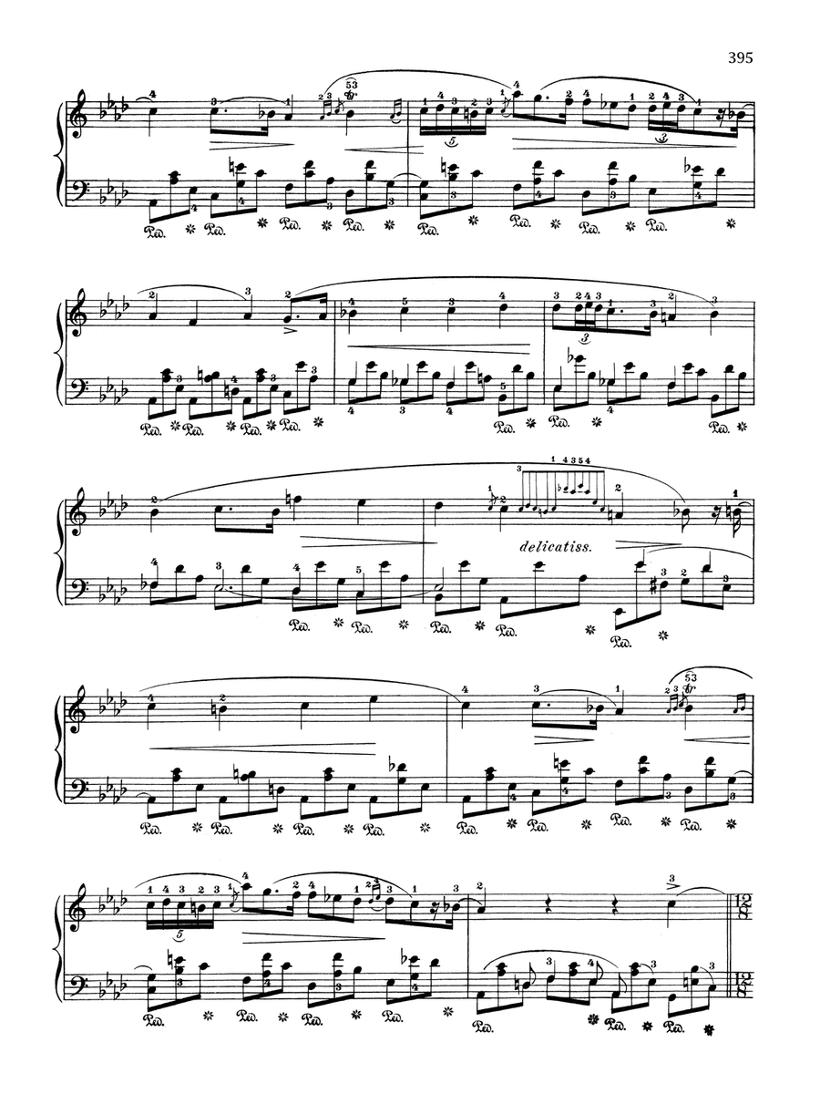 Nocturne in A-flat Major, Op. 32, No. 2 Piano Solo scores gallery preview page 2
