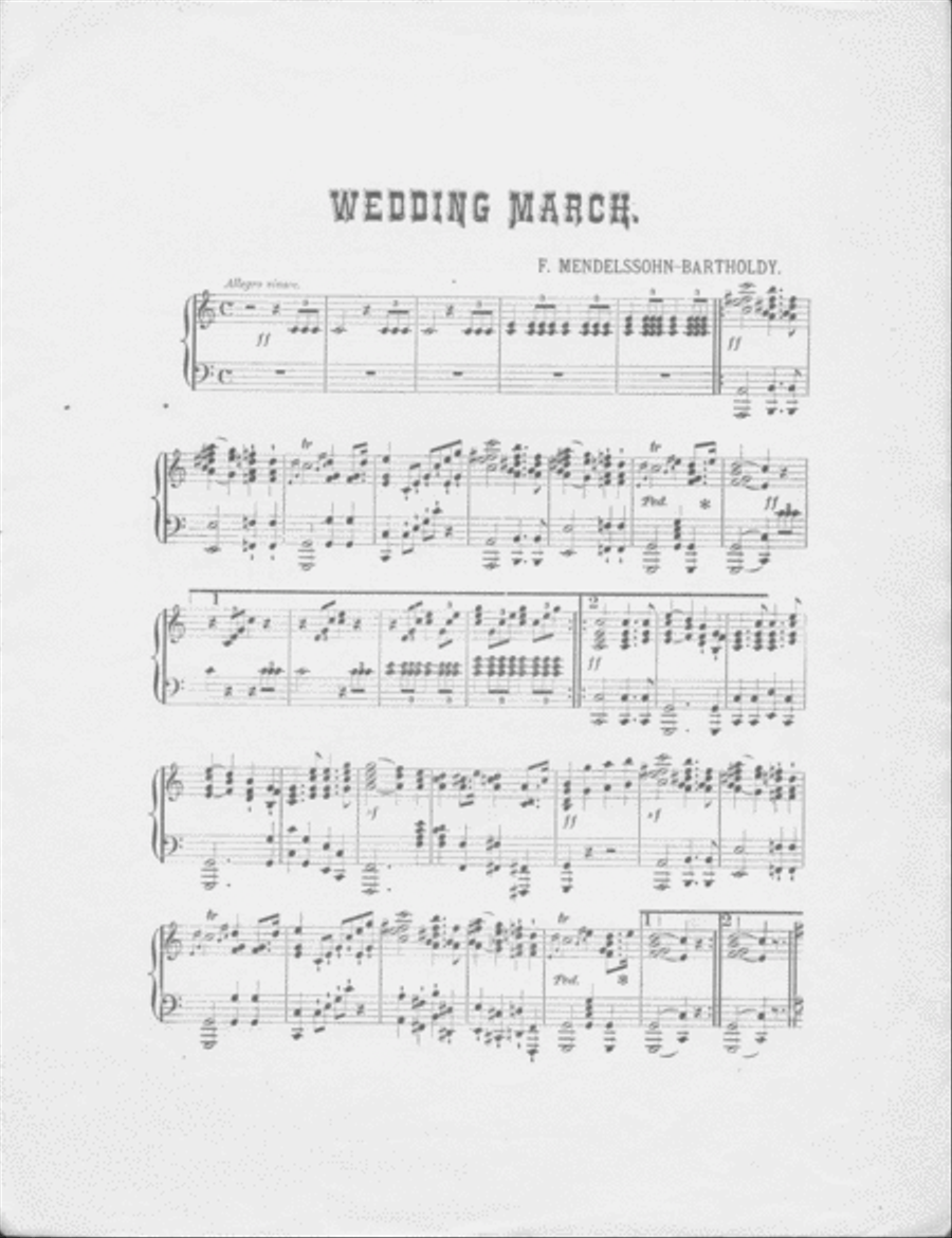 Wedding March for the Piano-forte Piano Solo scores gallery preview page 2