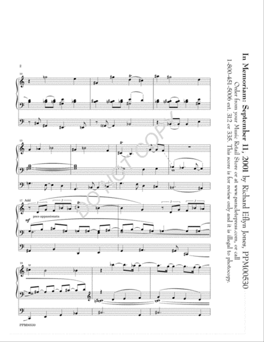 In Memoriam: September 11, 2001 Choir scores gallery preview page 3