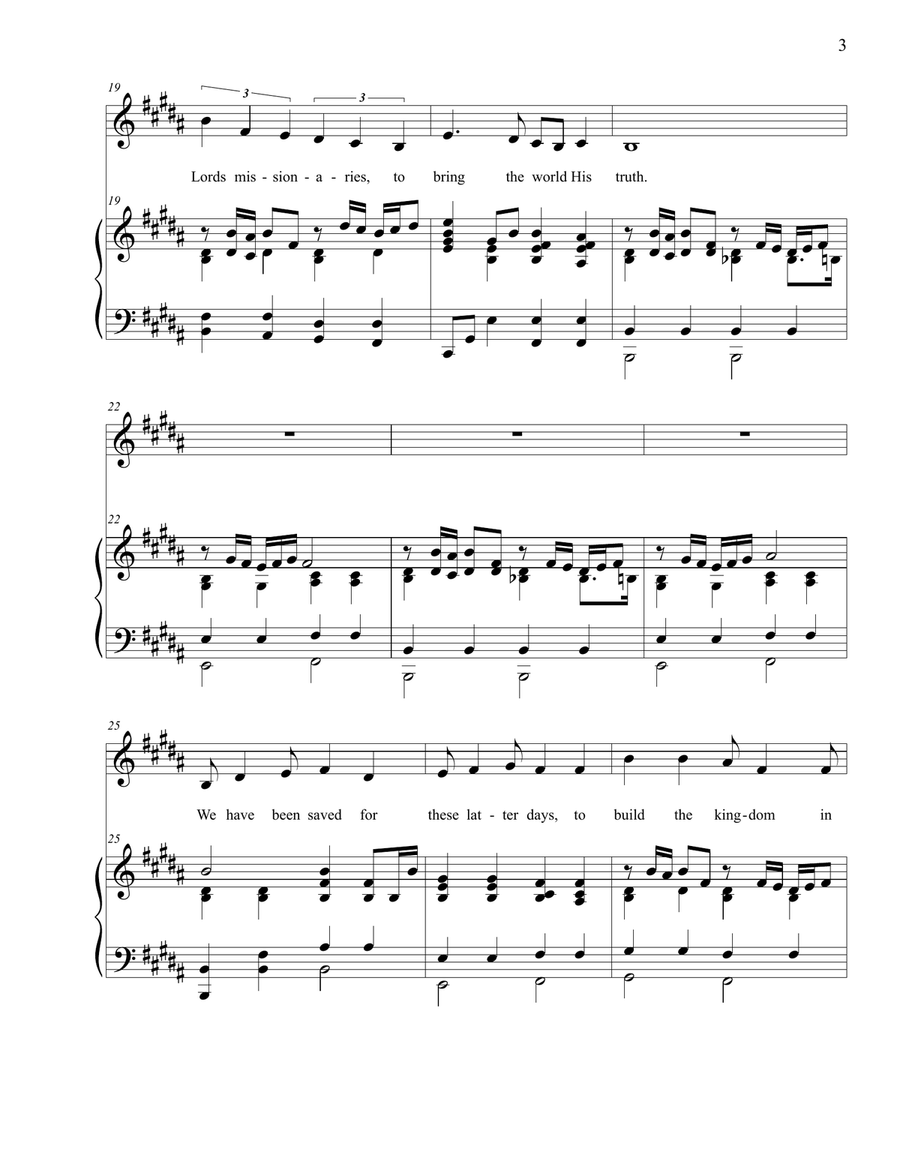 The Army of Helaman Piano, Vocal scores gallery preview page 3