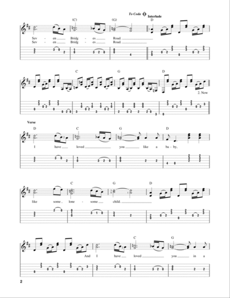 Seven Bridges Road Acoustic Guitar scores gallery preview page 2