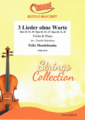 Book cover for 3 Lieder ohne Worte