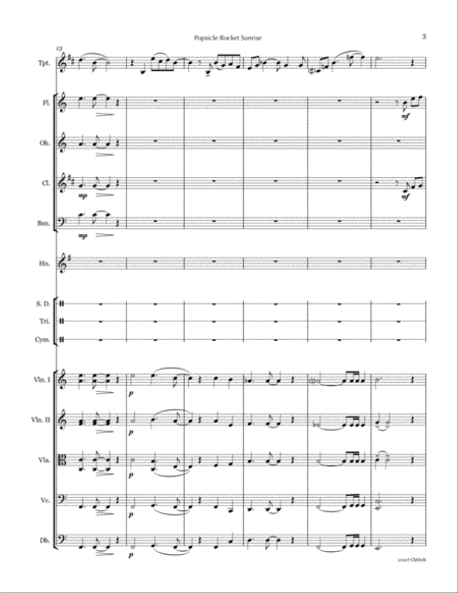 Summer Suite for trumpet & chamber orchestra Chamber Orchestra scores gallery preview page 5