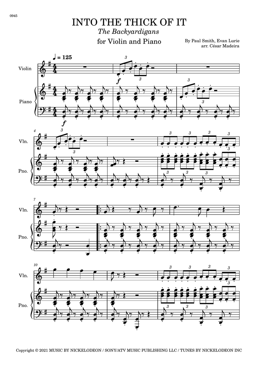 Into The Thick Of It Violin Solo scores gallery preview page 2