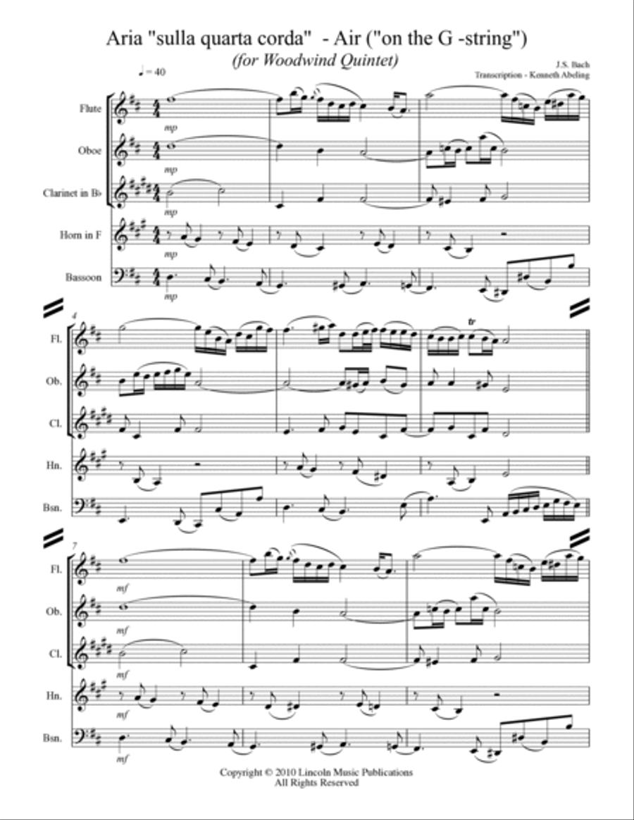 Bach - Aria 