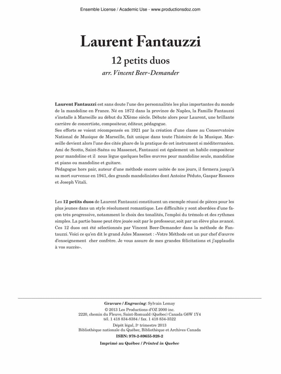 12 petits duos Mandolin scores gallery preview page 1