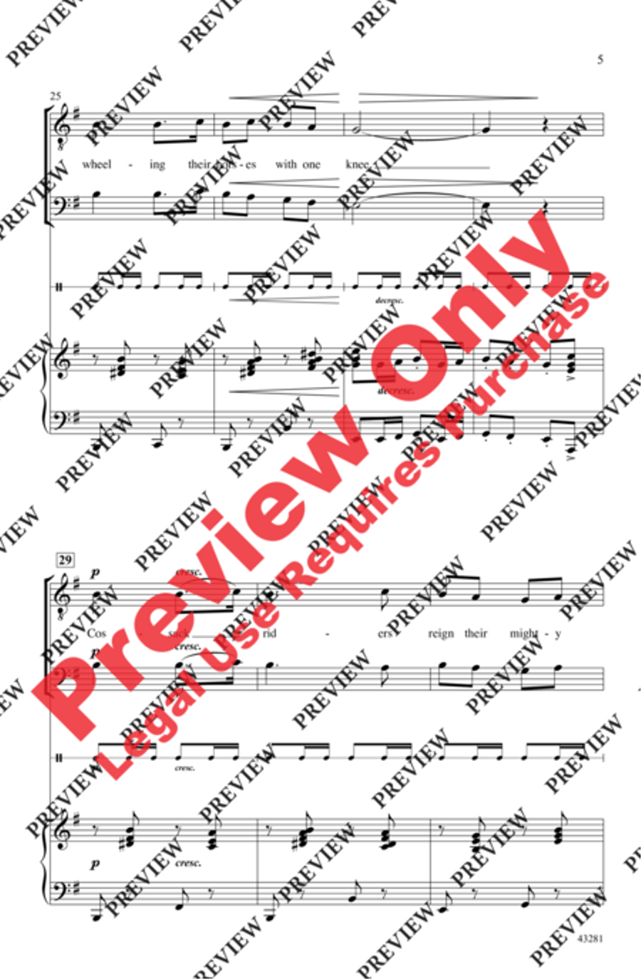 Cossacks of the Steppe Men's Choir scores gallery preview page 5